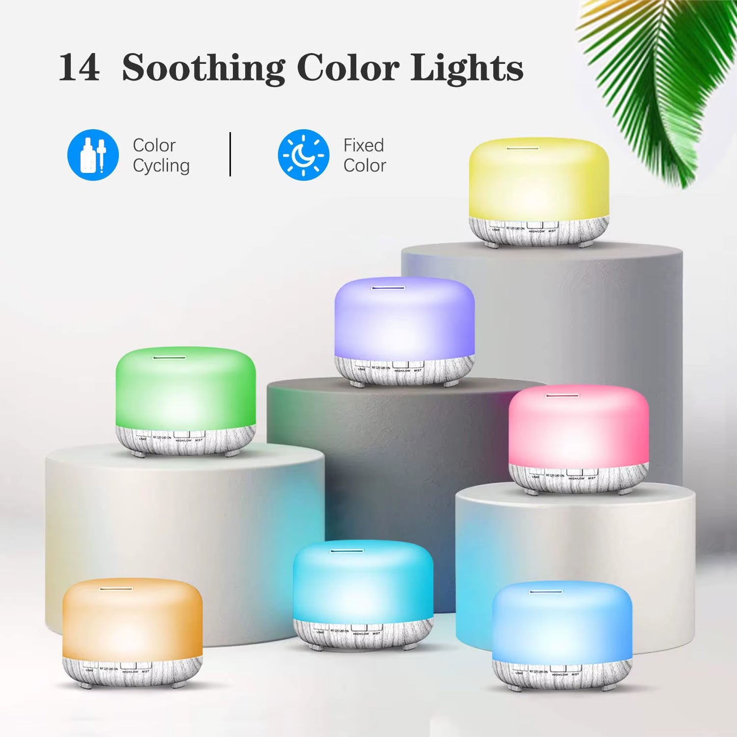 500ML Aromatherapy Oil Diffuser, Auto Shut off (When Water Runs Out) Essential Oil Aroma Diffuser Humidifier for Home Office